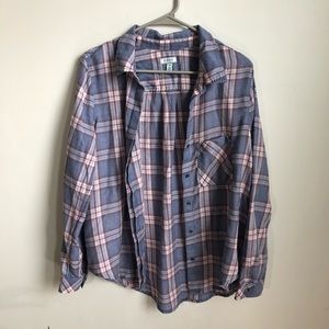 Nordstrom Susina Super Soft Comfy Button-Down Flannel Top